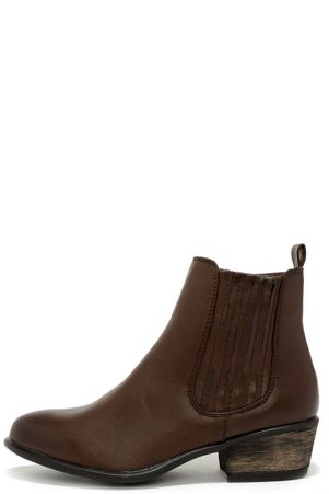 LuLu's Barista Brown Chelsea Boots