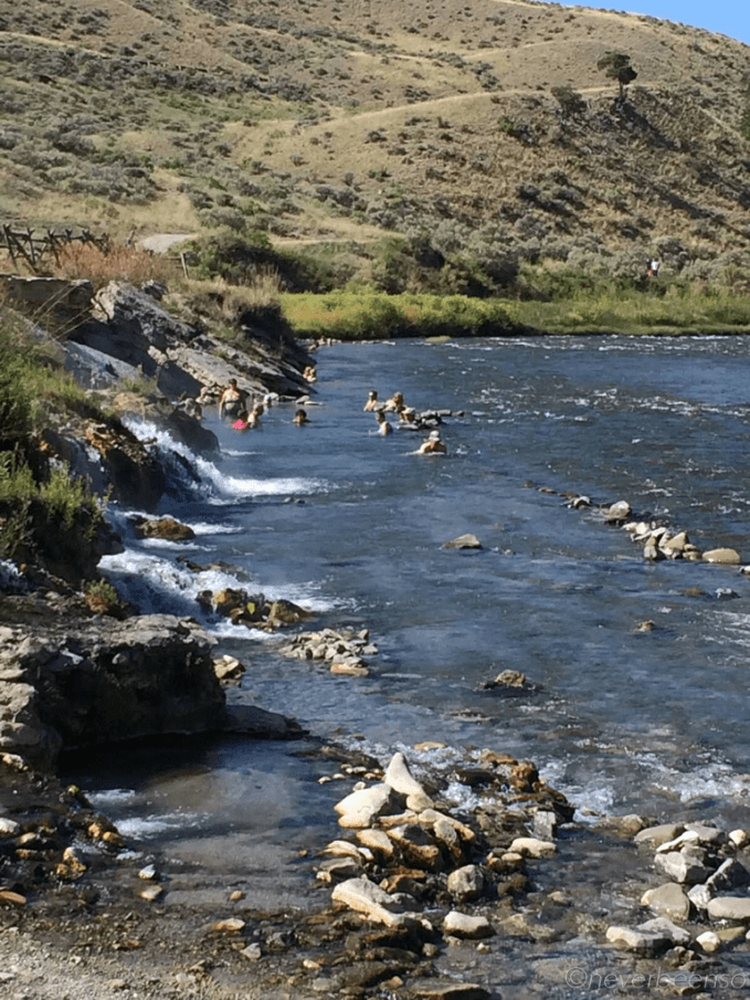 The Boiling River. One of the only hot springs people are allowed to swim in.