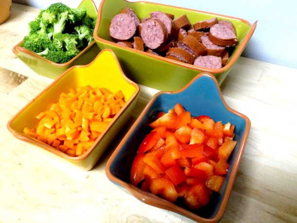 Cauliflower "Fried Rice" with Smoked Sausage & Chicken