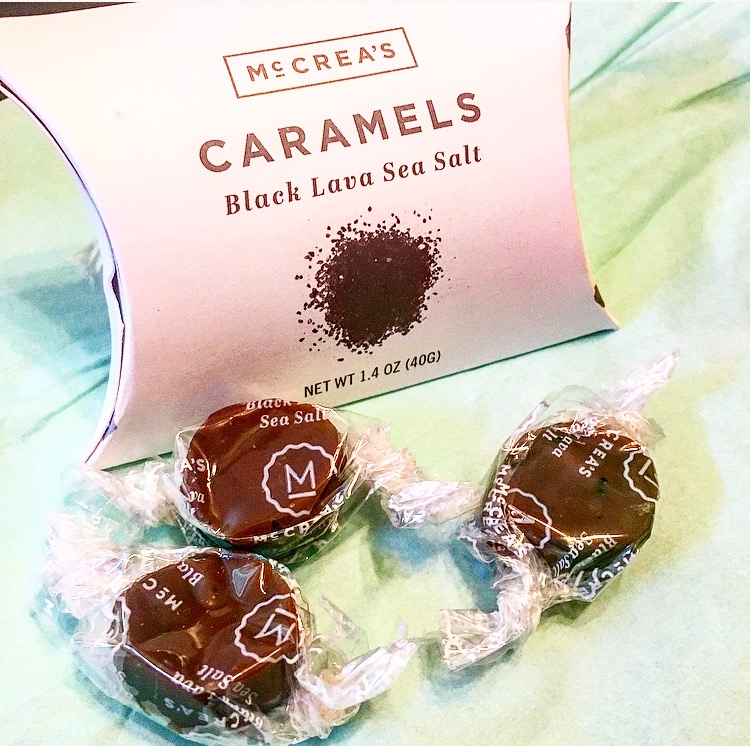 Black lava sea salt caramels