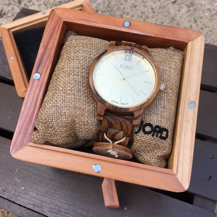 JORD Zebrawood and Champagne Women's Watch