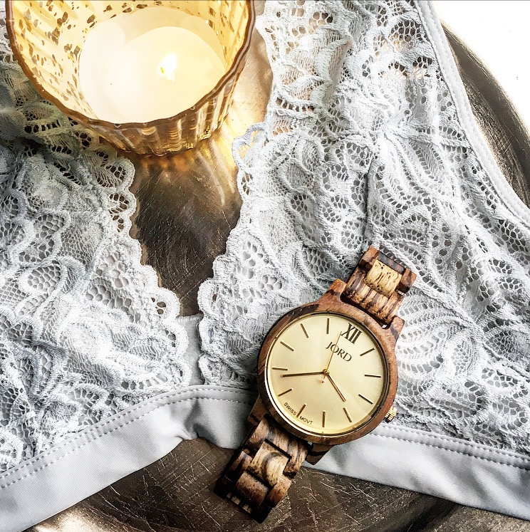 JORD Zebrawood and Champagne Women's Watch